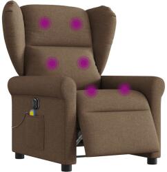 vidaXL Fotoliu electric de masaj rabatabil, maro, textil GartenMobel Dekor (3303368)