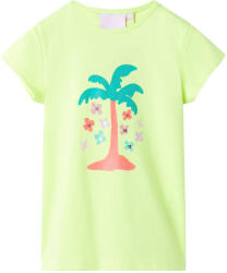 vidaXL Tricou pentru copii, galben neon, 116 GartenMobel Dekor (11291)