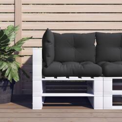 vidaXL Perne de paleti, 3 buc. , negru, material textil GartenMobel Dekor (360864)