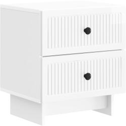 vidaXL Noptiera alb lucios cu 2 sertare, 43 x 34, 5 x 47, 5 cm, vidaXL (893843)