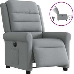 vidaXL Fotoliu rabatabil electric, gri deschis, textil GartenMobel Dekor (3303294)