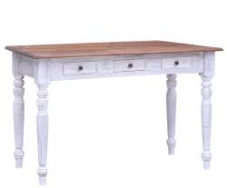 vidaXL Birou cu sertare, alb, 117x57x75 cm, lemn masiv de mahon GartenMobel Dekor (283908)