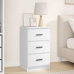 vidaXL Noptiera alba cu 3 sertare, 38x38x66 cm, din lemn compozit, pentru dormitor (883374)