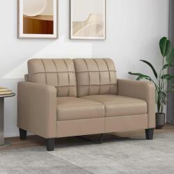 vidaXL Canapea cu 2 locuri, cappuccino, 120 cm, piele ecologica GartenMobel Dekor (359116) Canapea