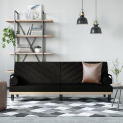 vidaXL Canapea extensibila cu cotiere, negru, textil GartenMobel Dekor (351933) Canapea