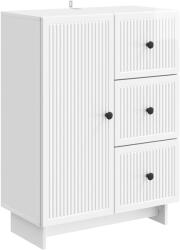 vidaXL Bufet Alb foarte lucios 66 x 34, 5 x 90 cm Lemn prelucrat GartenMobel Dekor (893939) Comoda