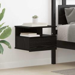 vidaXL Noptiera Suspendata Stejar negru 40 x 31 x 27 cm Lemn compozit GartenMobel Dekor (871756)