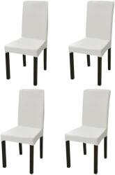 vidaXL Huse de scaun elastice drepte, 4 buc. , crem GartenMobel Dekor (131421)