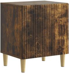 vidaXL Noptiera stejar fumuriu 43 x 34, 5 x 50 cm, cu usa, din lemn prelucrat (894575)