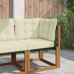 vidaXL Perna pentru canapea de exterior 3 pcs Crem Poliester GartenMobel Dekor (900797)