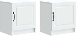 vidaXL Set 2 noptiere albe din lemn prelucrat, 43 x 34, 5 x 47 cm (895716)