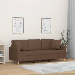 vidaXL Canapea cu 3 locuri cu pernute, maro, 180 cm, textil GartenMobel Dekor (3200920) Canapea