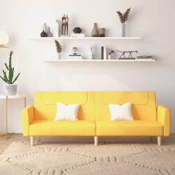 vidaXL Canapea extensibila cu 2 locuri, galben, material textil GartenMobel Dekor (375789) Canapea