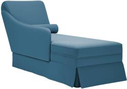 vidaXL Sezlong cu suport si cotiera dreapta catifea albastra GartenMobel Dekor (4009781)