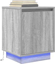 vidaXL Noptiera cu lumini LED Gri Sonoma 38x34x50 cm GartenMobel Dekor (861275)