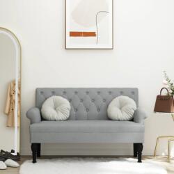 vidaXL Banca cu spatar, gri deschis, 120x62x75, 5 cm, textil GartenMobel Dekor (372120)