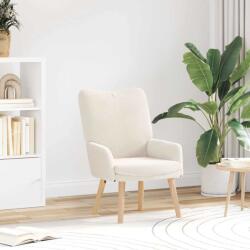 vidaXL fotoliu Crem 63 x 67 x 94 cm Tesatura de Oaie si Plywood GartenMobel Dekor (42001790)
