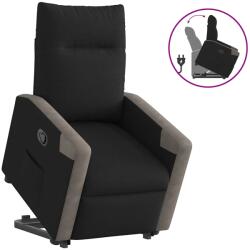 vidaXL Fotoliu rabatabil cu ridicare pe verticala, negru, textil GartenMobel Dekor (3324092)