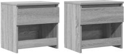 vidaXL Noptiere, 2 buc. , Sonoma gri, 40x30x39 cm, lemn prelucrat GartenMobel Dekor (815132)