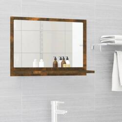 vidaXL Oglinda de baie, stejar fumuriu, 60x10, 5x37 cm, lemn prelucrat GartenMobel Dekor (815636)