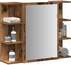 vidaXL Dulap cu oglinda de baie lemn vechi 80x20, 5x64 cm lemn de lemn GartenMobel Dekor (856036)