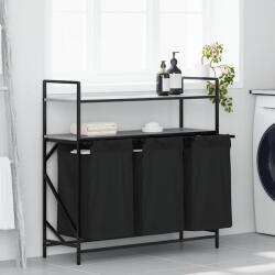 vidaXL Cos de rufe 3 compartimente cu rafturi sonoma gri GartenMobel Dekor (859083)