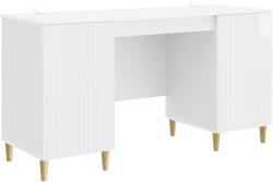 vidaXL Birou Alb foarte lucios 142, 5 x 50 x 75 cm Lemn prelucrat GartenMobel Dekor (3414598)