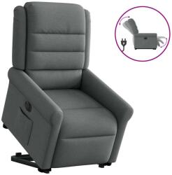 vidaXL Fotoliu electric rabatabil cu ridicare, gri închis, textil GartenMobel Dekor (3303335)