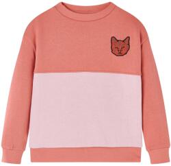 vidaXL Hanorac pentru copii, color block, roz, 116 GartenMobel Dekor (14386)