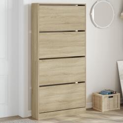 vidaXL Pantofar cu 4 sertare rabatabile, stejar sonoma, 80x21x163, 5 cm GartenMobel Dekor (3214366) Pantofar