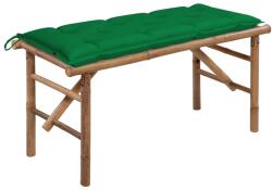 vidaXL Banca de gradina pliabila cu perna, 118 cm, bambus GartenMobel Dekor (3063869)