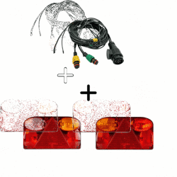Fristom Pachet iluminare remorca FT-088 , triple + cablaj 5m, 13Pini (FT-088 BAJONET + VI-050-035)