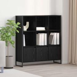 vidaXL Dulap pentru carti 2 pcs Stejar Negru 99, 5 x 30 x 108 cm GartenMobel Dekor (3403022) Biblioteca