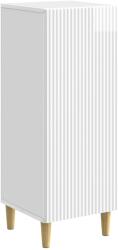 vidaXL Bufet Alb foarte lucios 33 x 34, 5 x 90 cm Lemn prelucrat GartenMobel Dekor (894599) Comoda