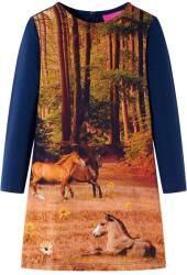 vidaXL Rochie pentru copii cu maneci lungi, bleumarin, 116 GartenMobel Dekor (14854)