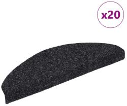 vidaXL Covorase autoadezive pentru scari, 20 buc. , 65x21x4 cm, negru, semirotunde, mari GartenMobel Dekor (3365645) Covor