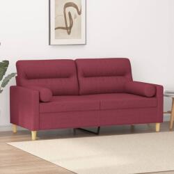 vidaXL Canapea cu 2 locuri cu pernute, rosu vin, 140 cm, textil GartenMobel Dekor (3200827) Canapea