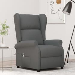 vidaXL Fotoliu rabatabil electric cu spatar aripi, gri închis, textil GartenMobel Dekor (3098320)
