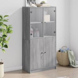 vidaXL Dulap înalt cu usi, gri sonoma, 68x37x142 cm, lemn compozit GartenMobel Dekor (3295869) Comoda