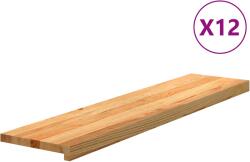 vidaXL Trepte de scara 12 buc maro deschis lemn masiv de stejar GartenMobel Dekor (3282981) Covor