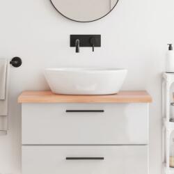vidaXL Blat de baie, maro deschis, 80x60x(2-4) cm, lemn masiv tratat GartenMobel Dekor (3156123)