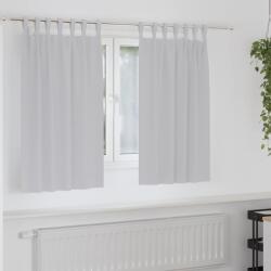 vidaXL Perdele Opaque cu Inel 2 pcs Gri deschis 140 x 140 cm Poliester GartenMobel Dekor (4107568)