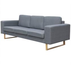 vidaXL Canapea cu 3 locuri, gri deschis, material textil GartenMobel Dekor (243185) Canapea