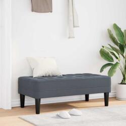 vidaXL banca cu perna Gri închis 113 x 57 x 39 cm Catifea GartenMobel Dekor (42001948)