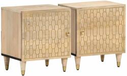 vidaXL Noptiere, 2 buc. , 40x33x46 cm, lemn masiv de acacia GartenMobel Dekor (358245)