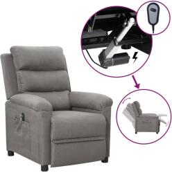 vidaXL Fotoliu rabatabil electric, gri deschis, textil GartenMobel Dekor (3098963)
