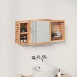 vidaXL Dulap cu oglinda, 80x17x34 cm, lemn masiv de nuc GartenMobel Dekor (350368)