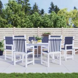 vidaXL Perne pentru scaune cu spatar jos, 6 buc. , bleumarin, textil GartenMobel Dekor (378682)