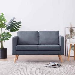 vidaXL Canapea cu 2 locuri, material textil, gri închis GartenMobel Dekor (242220) Canapea