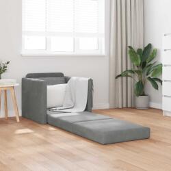 vidaXL Pat canapea Gri închis 74 x 77 x 81 cm Catifea GartenMobel Dekor (4106613) Canapea
